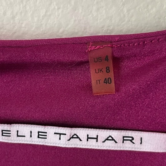 Elie Tahari Sheath Shift Sleeveless Dress in fuchsia l Size 4 - Picture 5 of 10